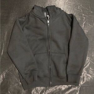 Kids Black Zip-Up Hoodie
